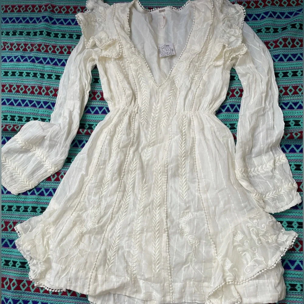018  Free People Isabella Mini in white BNWT the perfect lil White Dress 🤍👗🤍 - Picture 4 of 6